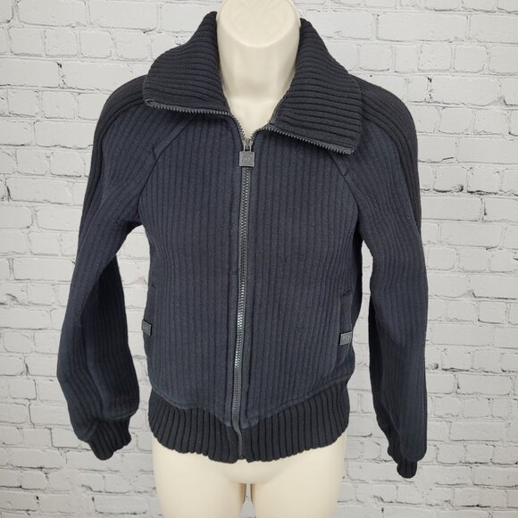 CHANEL Black Wool Blend Knit Full Zip Jacket France Made Size 36 US XS - Picture 1 of 16